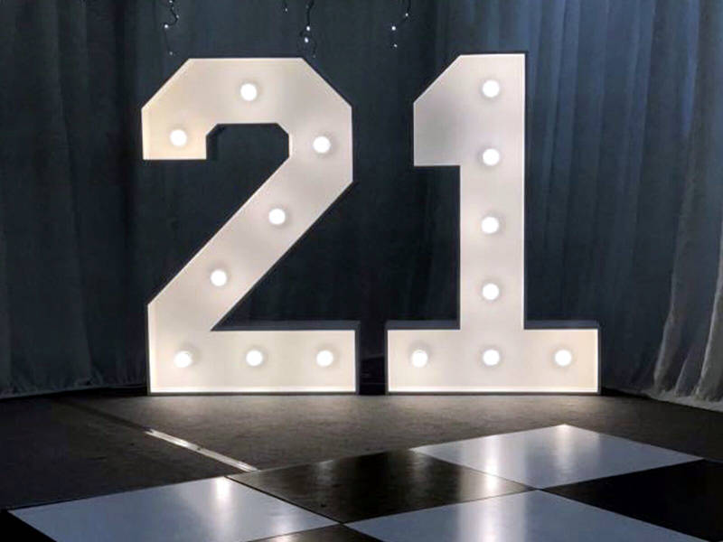 light up letters and numbers hire 1