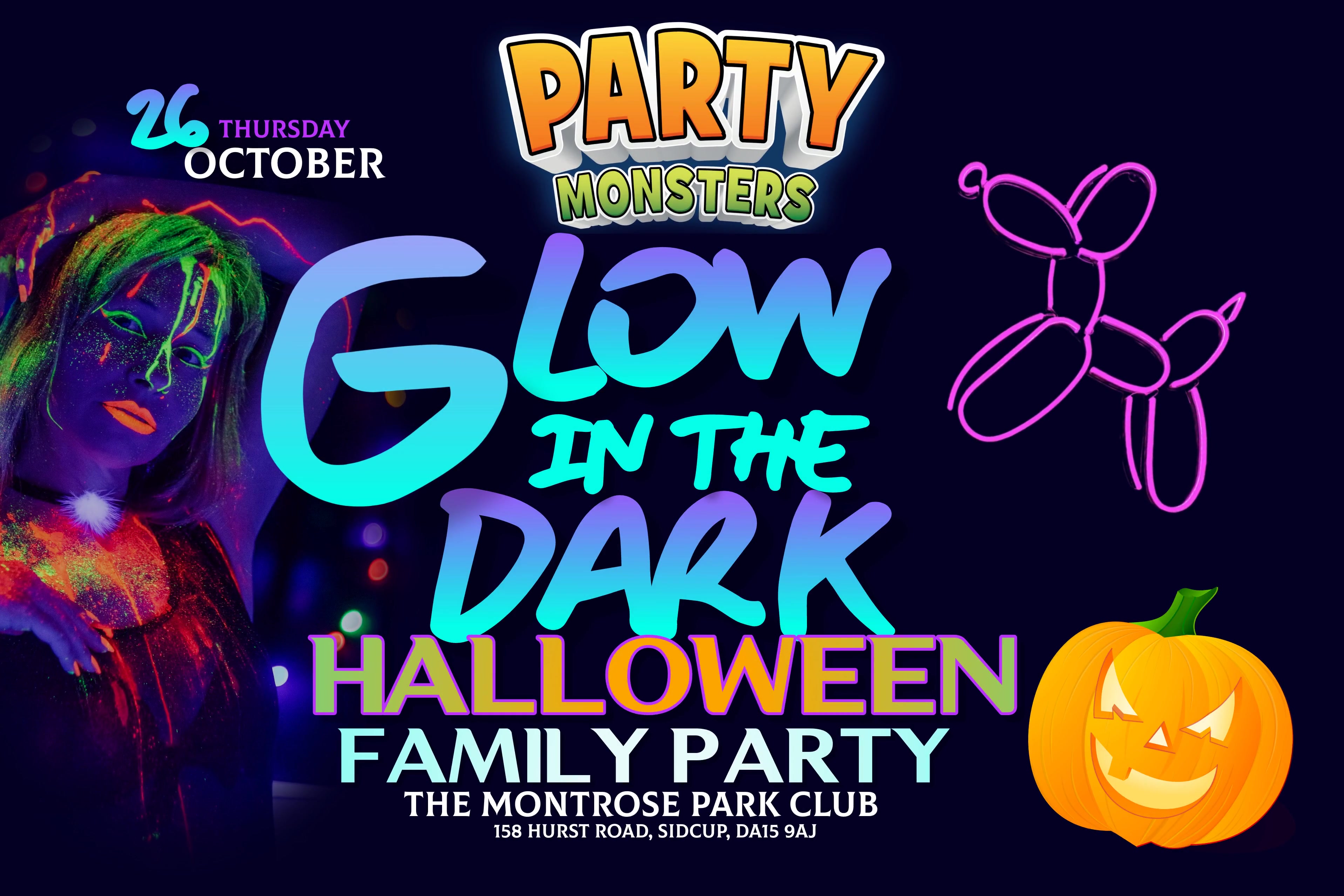 Halloween Glow Party Sidcup